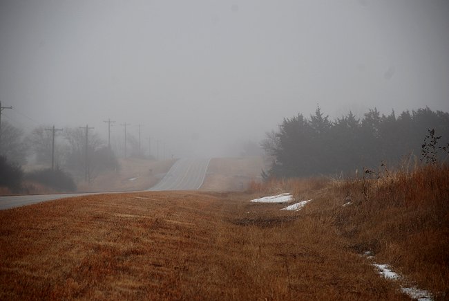 a foggy day in Lincoln