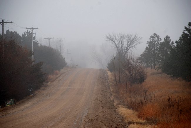 a foggy day in Lincoln