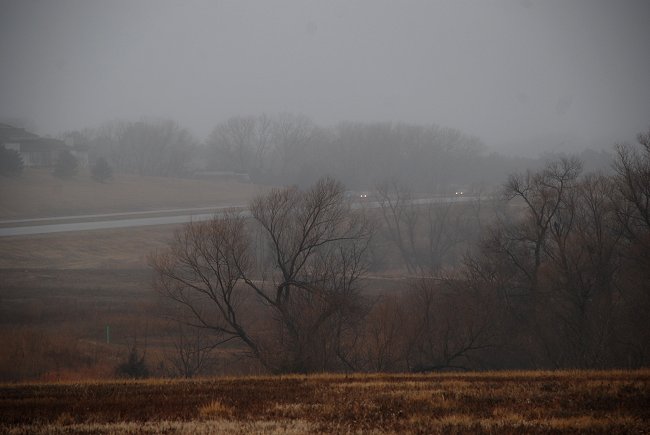 a foggy day in Lincoln