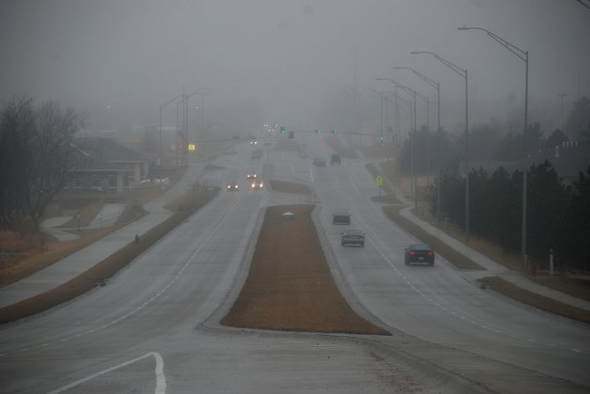 a foggy day in Lincoln