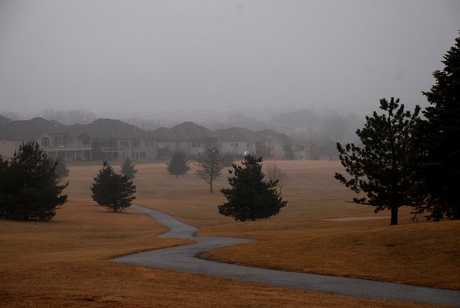 a foggy day in Lincoln